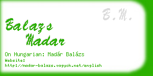 balazs madar business card